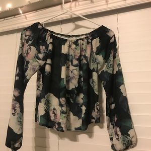 Off the shoulder floral blouse